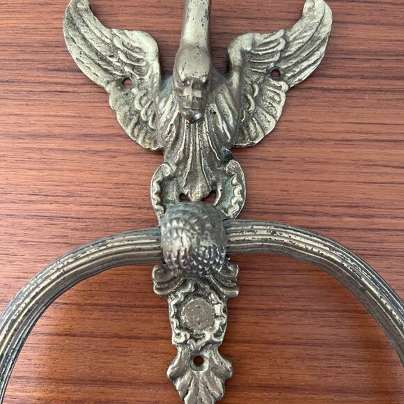 Vintage Brass Eagle Towel Ring - Picture 2 of 4